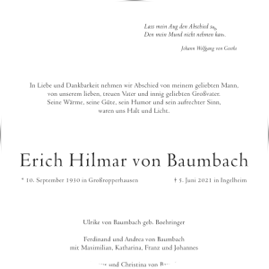 Erich von Baumbach photograph