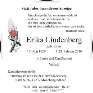 Erika Lindenberg photograph