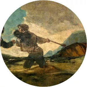 Fight with Cudgels - Painting by Francisco Goya