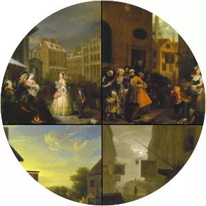 Four Times of the Day - Painting by William Hogarth