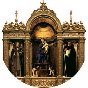Frari Triptych - Triptych by Giovanni Bellini
