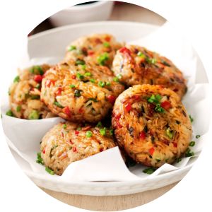 Fried rice cakes - Food