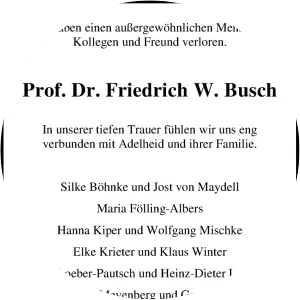 Friedrich W. Busch