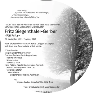 Fritz Siegenthaler