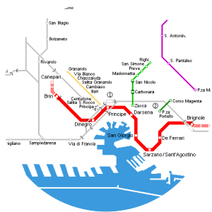 Genoa Metro - Transit line