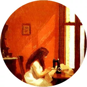 Girl at Sewing Machine - Painting by Edward Hopper