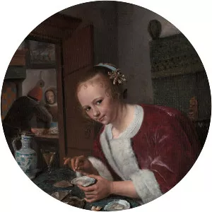 Girl eating oysters