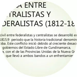 Guerra civil entre centralistas y federalistas - Military conflict