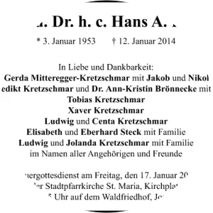 Hans A. Kretzschmar - Physician