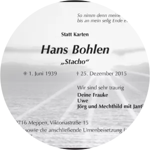 Hans Bohlen photograph