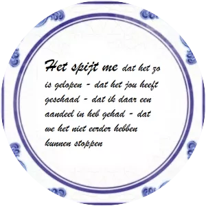 Het spijt me