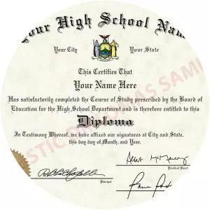 High school diploma photograph