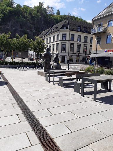 Holmestrand sentrum - Bus stop in Holmestrand, Norway