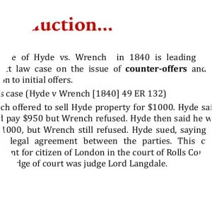 Hyde v Wrench - Legal case