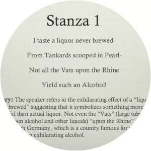 I taste a liquor never brewed