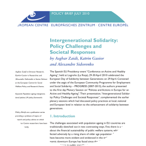 Intergenerational Solidarity Union - Cohesion for Lithuania