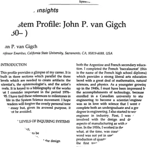 John P. van Gigch