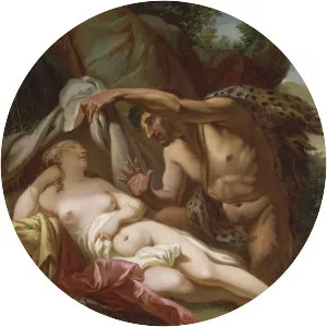 Jupiter and Antiope - Painting by Jacques-Louis David