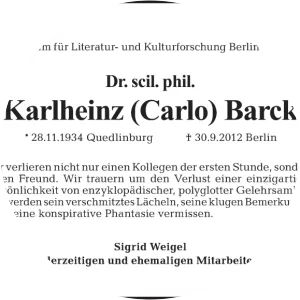 Karlheinz Barck