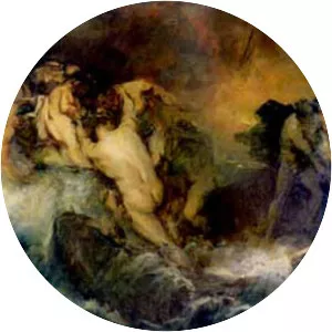 La barca de Aqueronte - Painting by Félix Resurrección Hidalgo