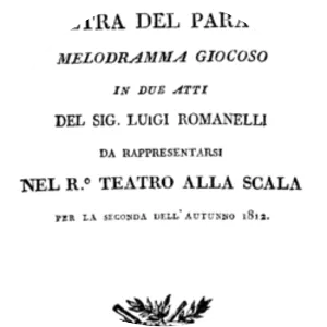 La pietra del paragone - Opera by Gioachino Rossini