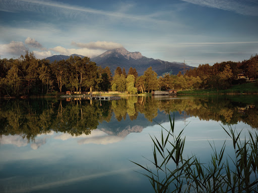 Lansersee - Swimming lake in Lans, Tyrol, Austria