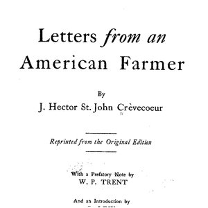 Letters from an American Farmer - Book by J. Hector St. John de Crevecour