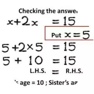 Linear equation photograph