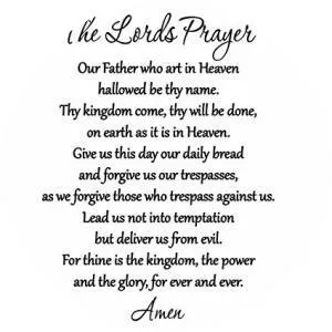 Lord's Prayer photograph