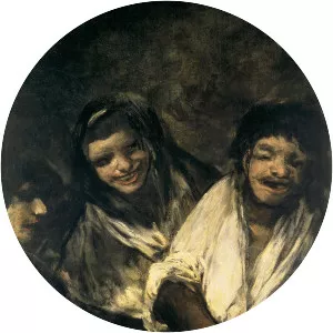 Man Mocked by Two Women - Painting by Francisco Goya