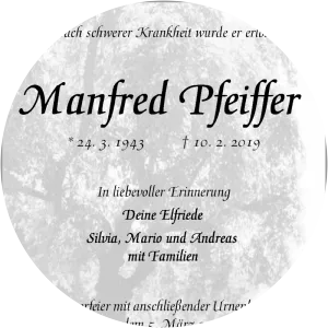 Manfred Pfeiffer