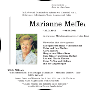 Marianne Meffert photograph