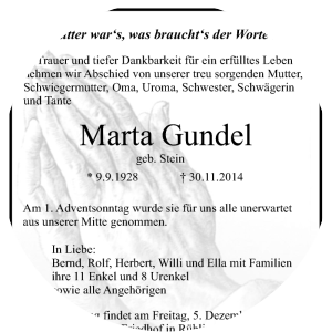 Marta Gundel photograph