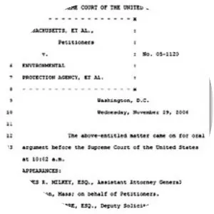 Massachusetts v. Environmental Protection . . .