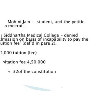 Mohini Jain v. State of Karnataka - Court case