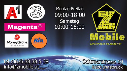 MoneyGram / Ria Money Transfer | Zmobile Handyshop - Money order service in Innsbruck, Austria