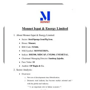Monnet Ispat & Energy Ltd.