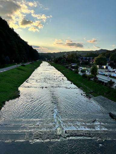 Most na Grajcarku, obok dolnej stacji PKL Palenica - Bridge in Szczawnica, Poland