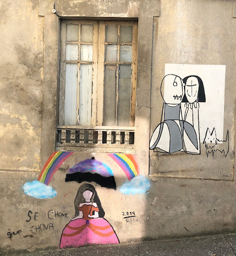 Murais das Meninas - Open air museum in Ferrol, Spain