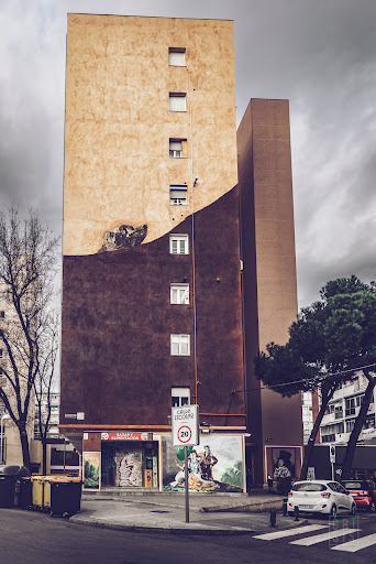 Mural Perro Semihundido - Tourist attraction in Madrid, Spain