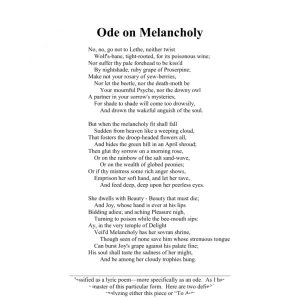 Ode on Melancholy