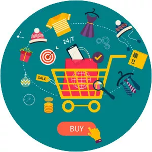 Online shopping photograph