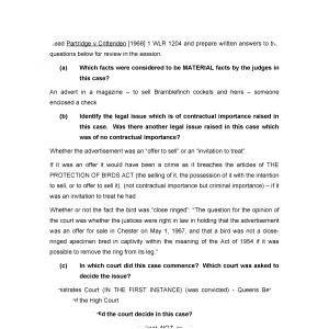 Partridge v Crittenden