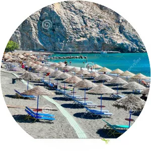 Perissa - Village on Santorini, Greece