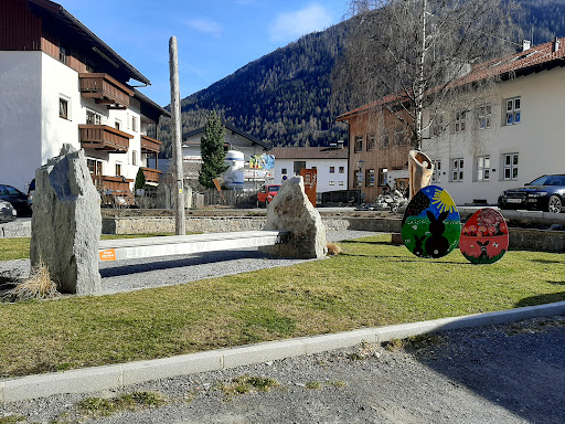 Pfunds, Dorf - Bus stop in Pfunds, Austria