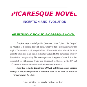 Picaresque Fiction