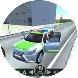 Police Driving In Car - Video game