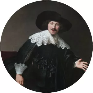 Portrait of a Man Rising from His Chair - Painting by Rembrandt