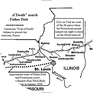 Potawatomi Trail of Death - Sep 4, 1838 – Nov 4, 1838