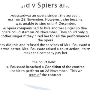 Poussard v Spiers and Pond